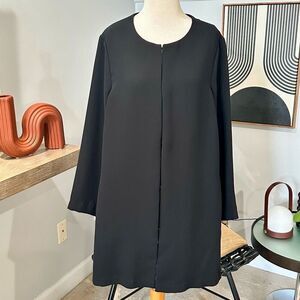 Emmelle Black Collarless Jacket Top